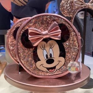 Minnie Mouse Rose Gold Sequin Purse